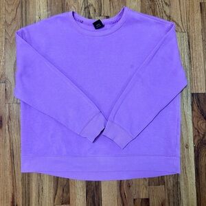 Athletic Works Purple Crewneck Sweatshirt - Youth Size L (12–14)